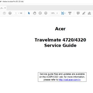 Acer TravelMate 4720 4320 Series Laptop Service Guide Manual - PDF DOWNLOAD
