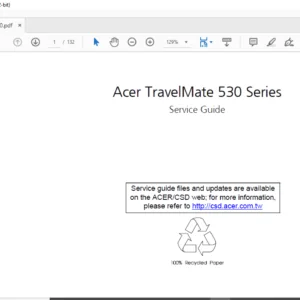 Acer TravelMate 530 Series Laptop Service Guide Manual - PDF DOWNLOAD
