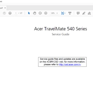 Acer TravelMate 540 Series Laptop Service Guide Manual - PDF DOWNLOAD