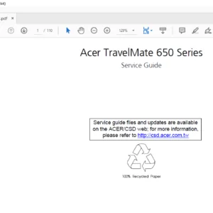 Acer TravelMate 650 Series Laptop Service Guide Manual - PDF DOWNLOAD