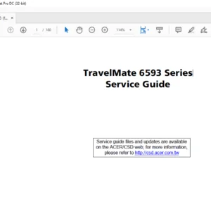 Acer TravelMate 6593 Series Laptop  Service Guide Manual - PDF DOWNLOAD