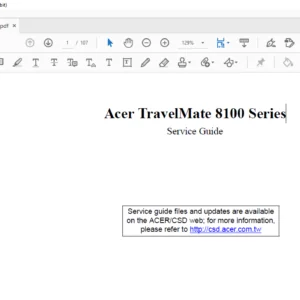 Acer TravelMate 8100 Series Laptop  Service Guide Manual - PDF DOWNLOAD