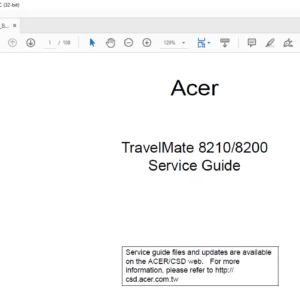 Acer TravelMate 8210 8200Laptop Service Guide Manual - PDF DOWNLOAD