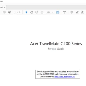 Acer TravelMate C200 Series Laptop Service Guide Manual - PDF DOWNLOAD
