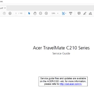 Acer TravelMate C210 Series Laptop Service Guide Manual - PDF DOWNLOAD