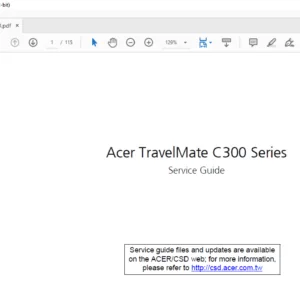 Acer TravelMate C300 Series Laptop  Service Guide Manual - PDF DOWNLOAD