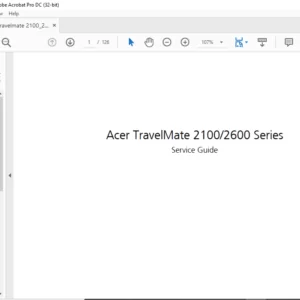 Acer TravelMate21002600 Series Laptop Service Guide Manual - PDF DOWNLOAD
