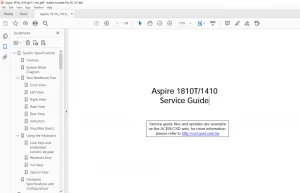 Aspire 1810T-1410 laptop Service Guide - PDF DOWNLOAD