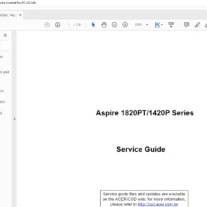 Aspire 1820PT- 1420P Series laptop Service Guide - PDF DOWNLOAD