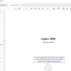 Aspire 2000 LapTop Service Guide Manual - PDF DOWNLOAD
