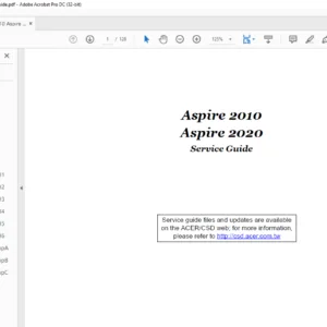 Aspire 2010 Aspire 2020 laptop Service Guide Manual - PDF DOWNLOAD