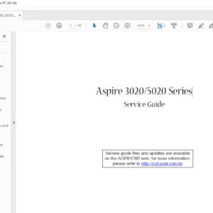 Aspire 3020 5020 Series LapTop Service Guide Manual -PDF DOWNLOAD