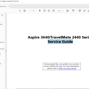 Aspire 3640 travel Mate 2440 Series laptop  Service Guide Manual - PDF DOWNLOAD
