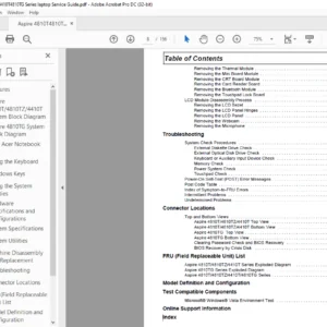 Aspire 4810T 4810TZ 4410T 4810TG Series laptop Service Guide Manual - PDF DOWNLOAD