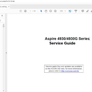 Aspire 4930 4930G Series Laptop Service Guide Manual -PDF DOWNLOAD