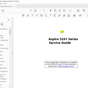 Aspire 5241 Series Laptop Service Guide Manual -PDF DOWNLOAD