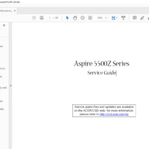 Aspire 5500Z Series laptop Service Guide Manual -PDF DOWNLOAD