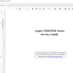 Aspire 5520 5220 Series Laptop Service Guide Manual -PDF DOWNLOAD