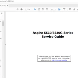 Aspire 5530 5330G Series Laptop Service Guide Manual -PDF DOWNLOAD
