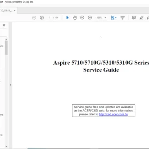 Aspire 5710 5710G 5310 5310G Series Laptop Service Guide Manual - PDF DOWNLOAD