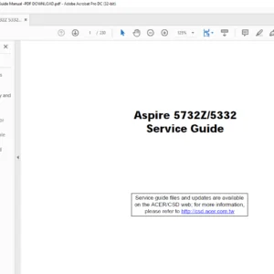 Aspire 5732Z - 5332 Series Laptop Service Guide Manual -PDF DOWNLOAD