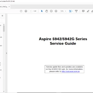 Aspire 5942 5942G Series Laptop Service Guide Manual- PDF DOWNLOAD