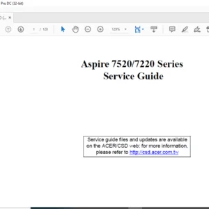 Aspire 7520 7220 Series Laptop Service Guide Manual - PDF DOWNLOAD