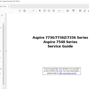 Aspire 7736 7736Z 7336 Series Aspire 7540 Series Laptop Service Guide Manual - PDF DOWNLOAD