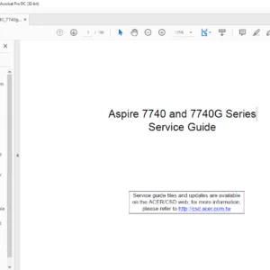 Aspire 7740 and 7740G Series Laptop Service Guide Manual - PDF DOWNLOAD