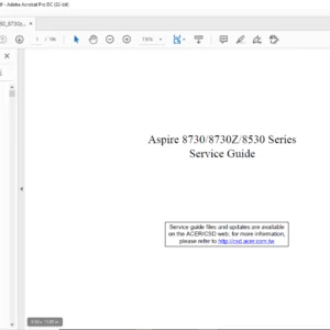 Aspire 8730 8730Z 8530 Series Laptop Service Guide Manual - PDF DOWNLOAD