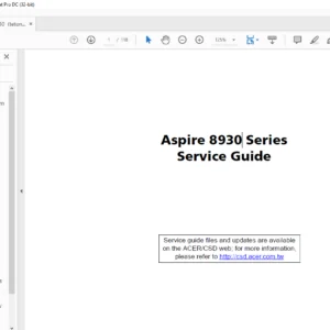 Aspire 8930 Series Laptop Service Guide Manual - PDF DOWNLOAD