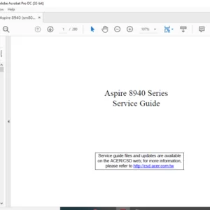 Aspire 8940 Series Laptop Service Guide Manual - PDF DOWNLOAD