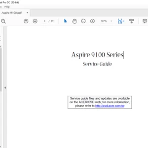 Aspire 9100 Series Laptop Service Guide Manual - PDF DOWNLOAD