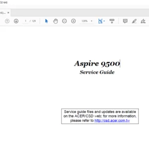 Aspire 9500 Laptop Service Guide Manual - PDF DOWNLOAD
