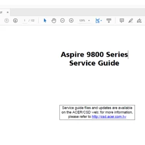 Aspire 9800 Series Laptop Service Guide Manual - PDF DOWNLOAD