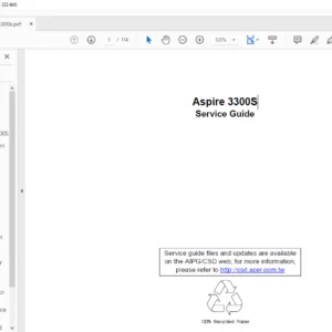 Aspire 3300S LapTop Service Guide Manual -PDF DOWNLOAD