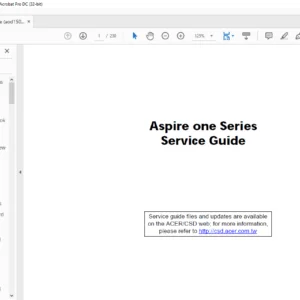 Aspire one Series Laptop Service Guide Manual - PDF DOWNLOAD