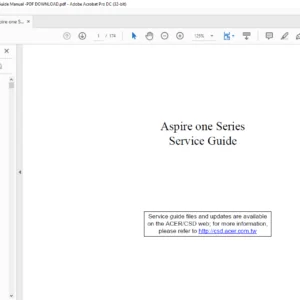 Aspire one Series Laptop Service Guide Manual -PDF DOWNLOAD