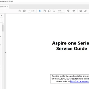 Aspire one Series Laptop Service Guide  Manual- PDF DOWNLOAD