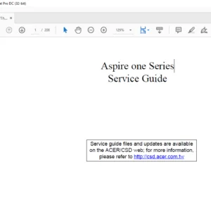 Aspire one Series Laptop Service Guide Manual - PDF DOWNLOAD