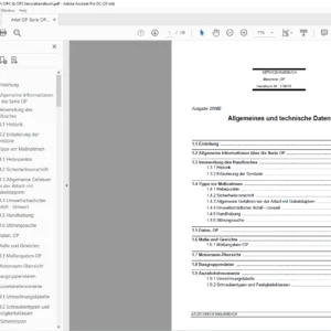 Atlet OP-Serie OPM OPH OPC & OPS Servicehandbuch - PDF DOWNLOAD (GERMAN)