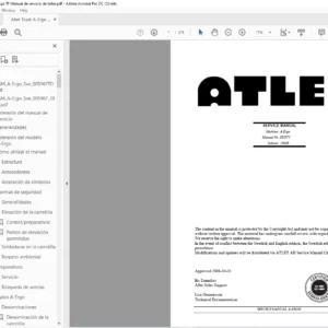 Atlet Truck A-Ergo A-Ergo TF Manual de servicio de taller - PDF DOWNLOAD (SPANISH)