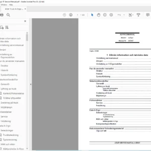 Atlet Truck A-Ergo A-Ergo TF Service Manual - PDF DOWNLOAD (Swedish)