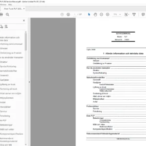 Atlet Truck PLP 200 och PLP 250 Service Manual - PDF DOWNLOAD