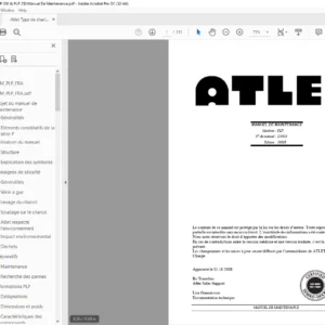Atlet Type de chariot PLP 200 & PLP 250 Manual De Maintenance - PDF DOWNLOAD