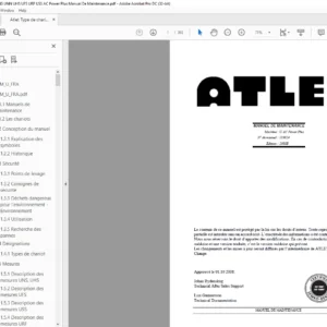 Atlet Type de chariot UNS UNN UHS UFS URF USS AC Power Plus Manual De Maintenance - PDF DOWNLOAD (FRENCH)