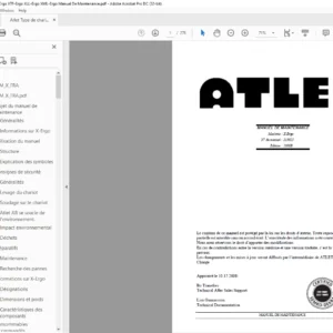 Atlet Type de chariot X-Ergo XTF-Ergo XLL-Ergo XML-Ergo Manual De Maintenance - PDF DOWNLOAD (FRENCH)
