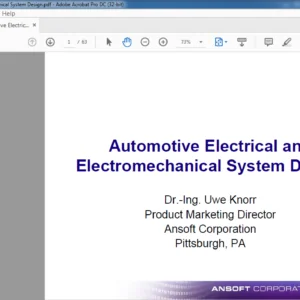 Automotive Electrical And Electromechanical System Design manual