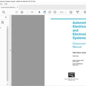 Automotive Electrical & Electronic Systems Classroom Manual