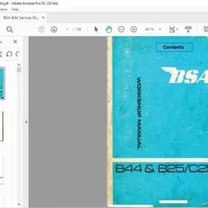 BSA B44 B25 C25 SERIES WORKSHOP MANUAL